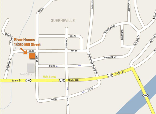 Russian River Vacation Homes and D&G Equity Management Map Russian River Vacation Homes and D&G Equity Management Map